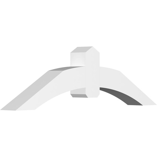 Ekena Millwork Archdale Architectural Grade PVC Gable Bracket, 60"W x 17 1/2"H x 6"D x 6"F, 7/12 Pitch GBP060X18X0606ARC00 - main